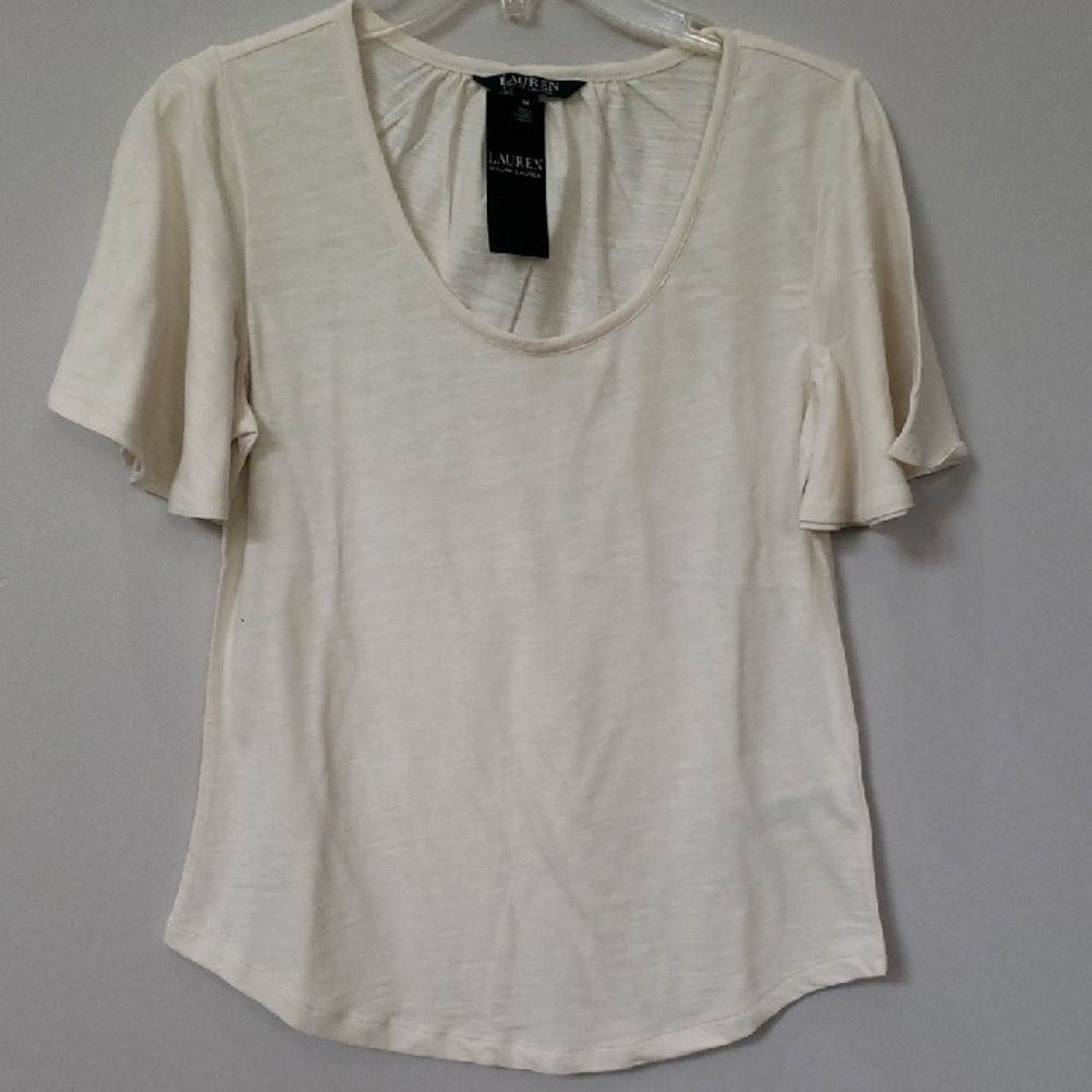 Ralph Lauren Cream Short Sleeve Tee